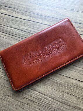 Men's Leather Stagecoach Card and Checkbook Holder
